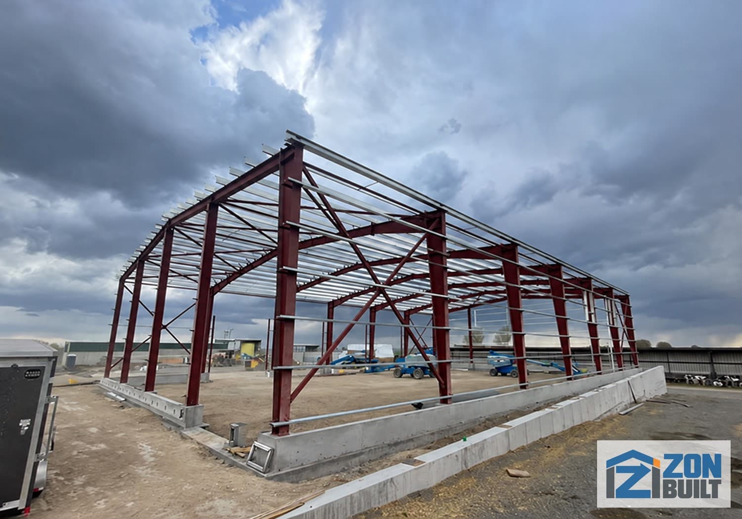 120ft x 80ft steel building construction in USA