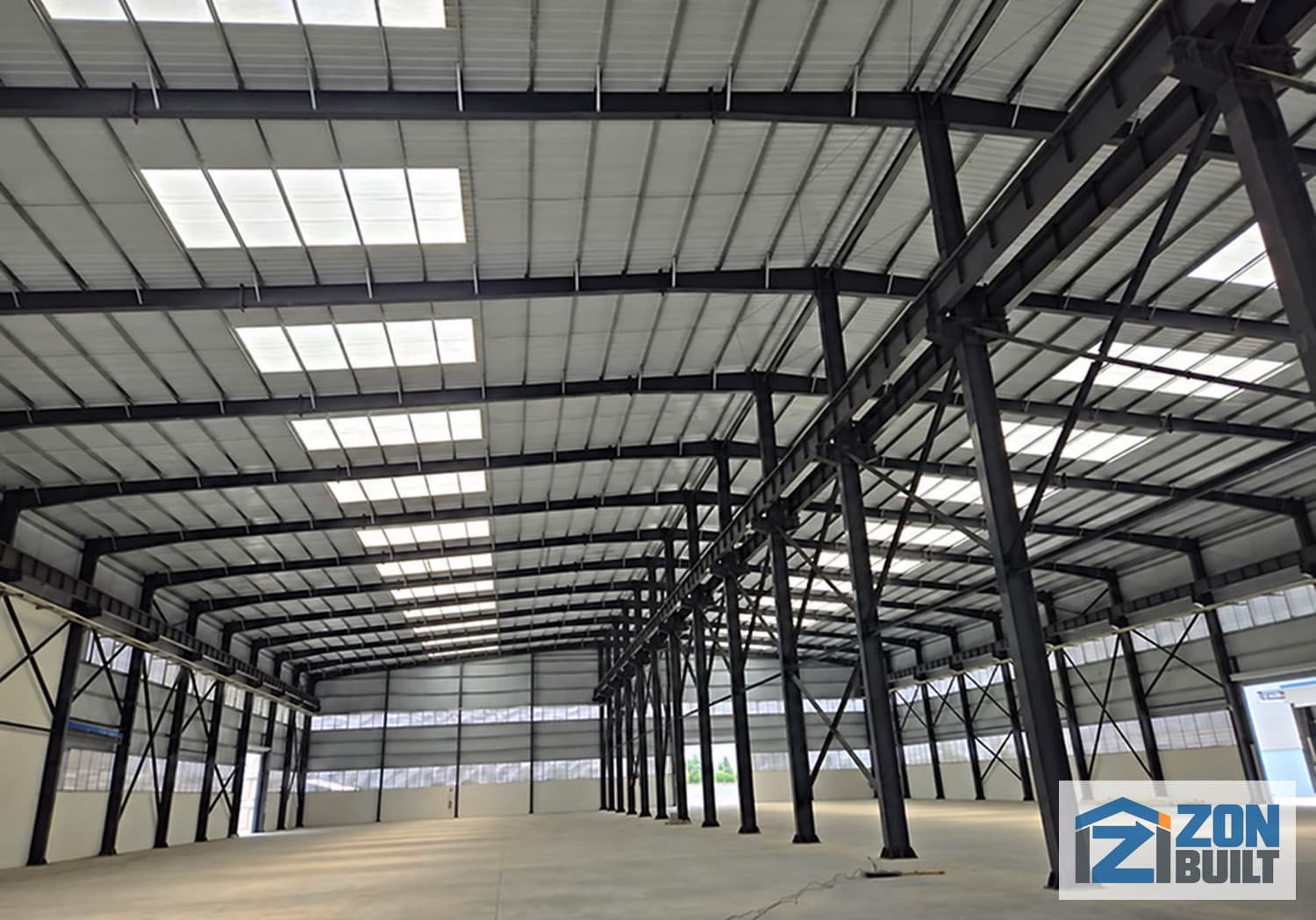 Double span steel construction factory building in Thailand