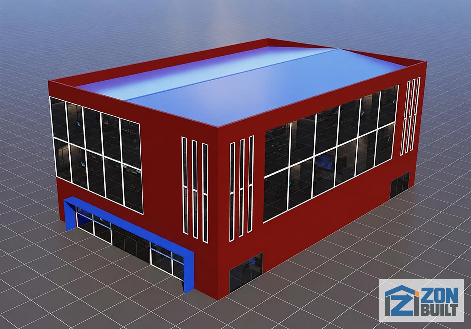 commercial office building 3D model