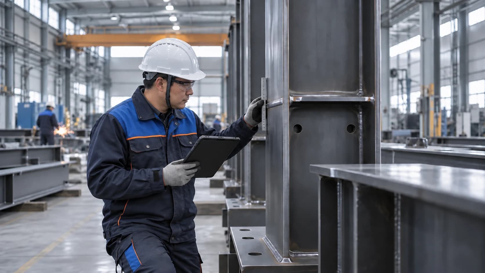 Steel component dimensional quality inspection